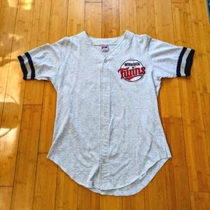 Vintage Button Up Minnesota Twins Jersey Size LARGE